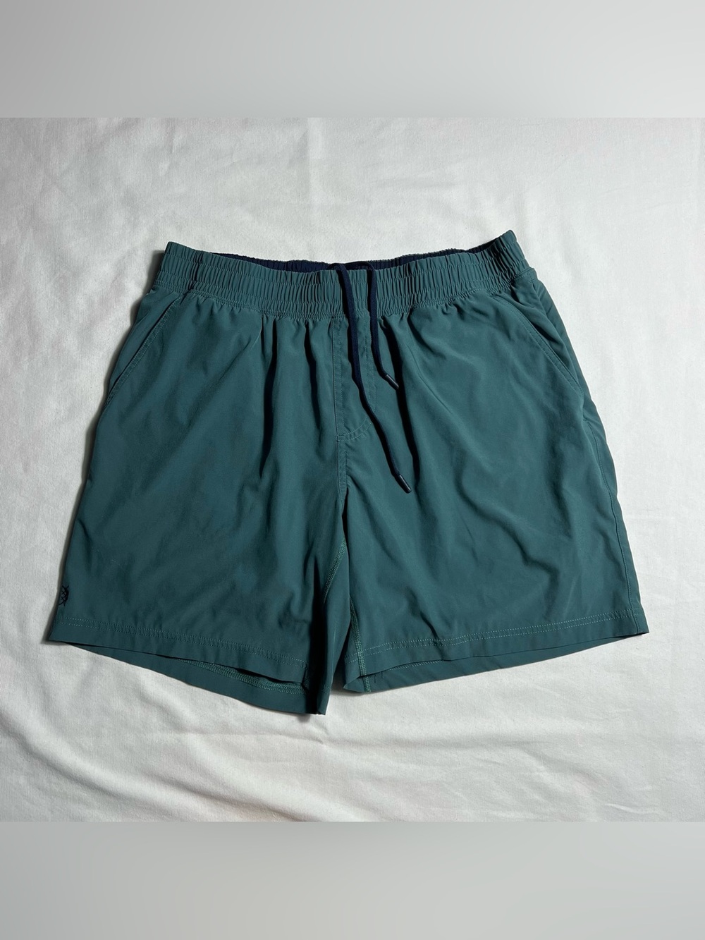 Rhone Athletic Shorts Green 7” Lined Drawstring Running Gym Mens Large